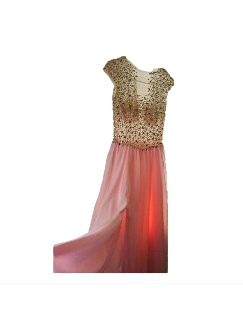 Baby Online Pink Beaded Maxi Dress Small - Picture 4 of 17